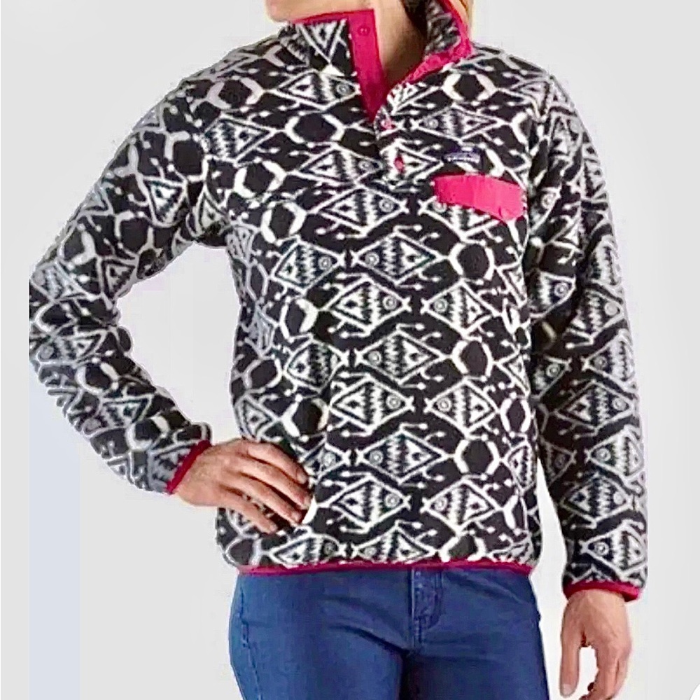 Patagonia Synchilla snap-T Ikat big fish pullover retro size XS